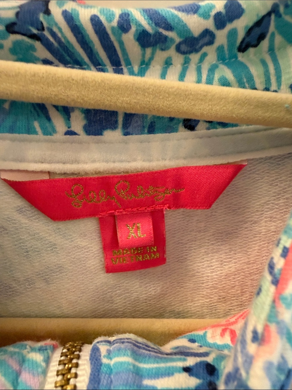 Lilly Pulitzer Coral Reef Zip-Up Jacket - Multi Blue Pink Green - Picture 2 of 3